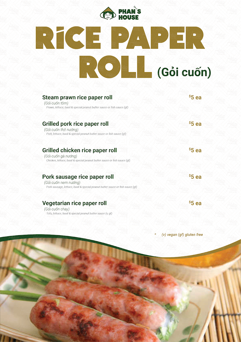Menu, Phan's House