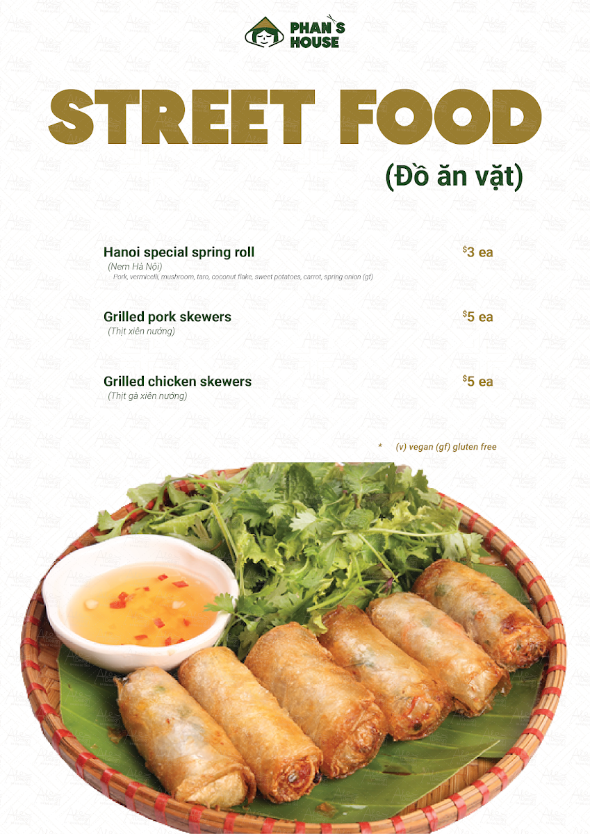 Menu, Phan's House