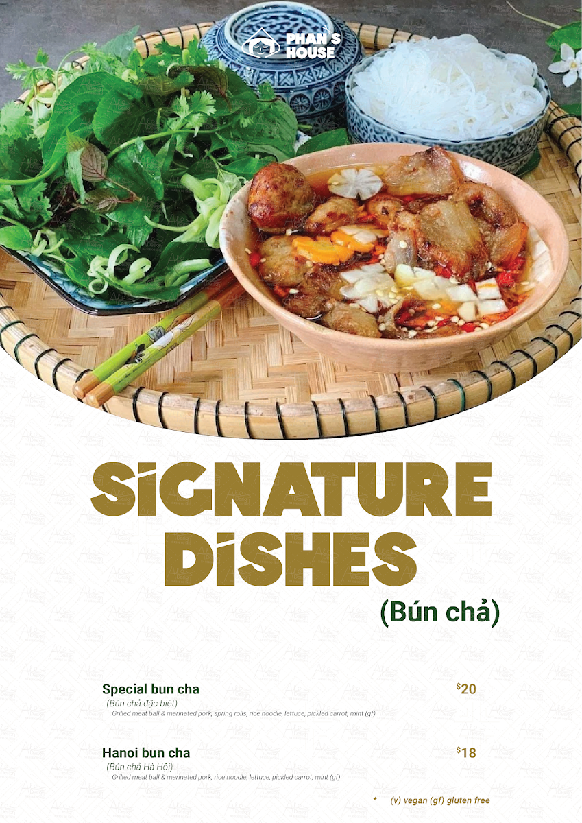Menu, Phan's House