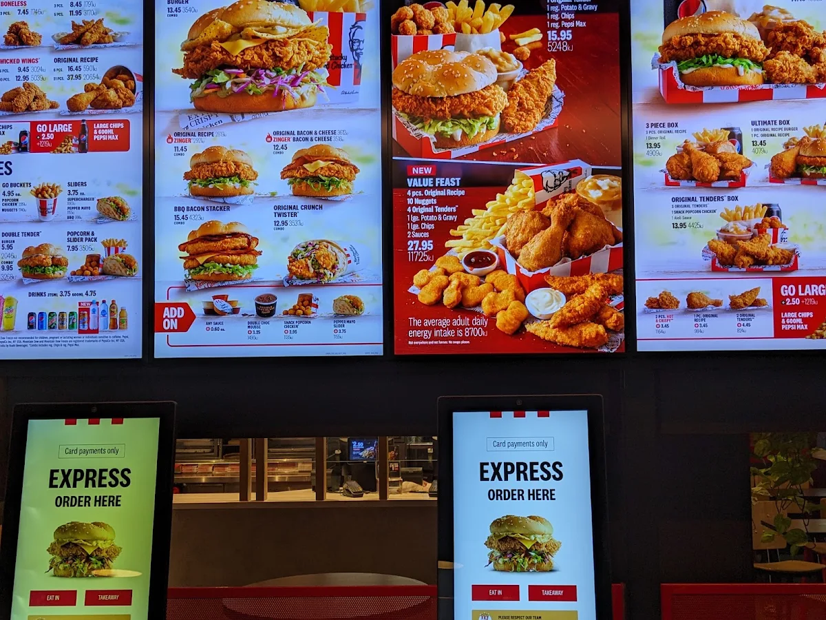 Menu, KFC Emerton