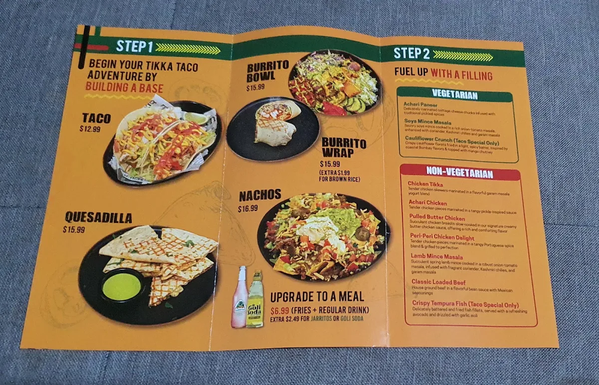 Menu, Tikka Taco Day