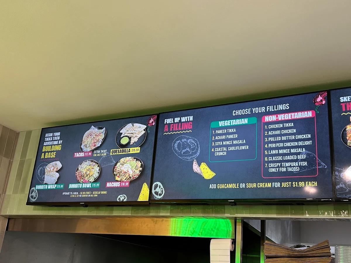 Menu, Tikka Taco Day