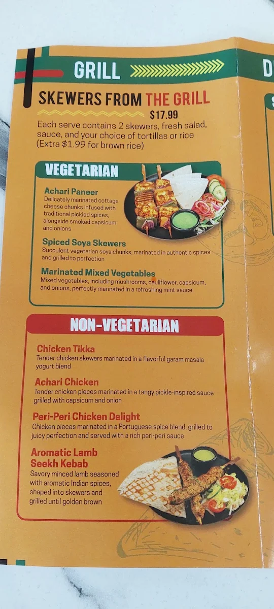 Menu, Tikka Taco Day