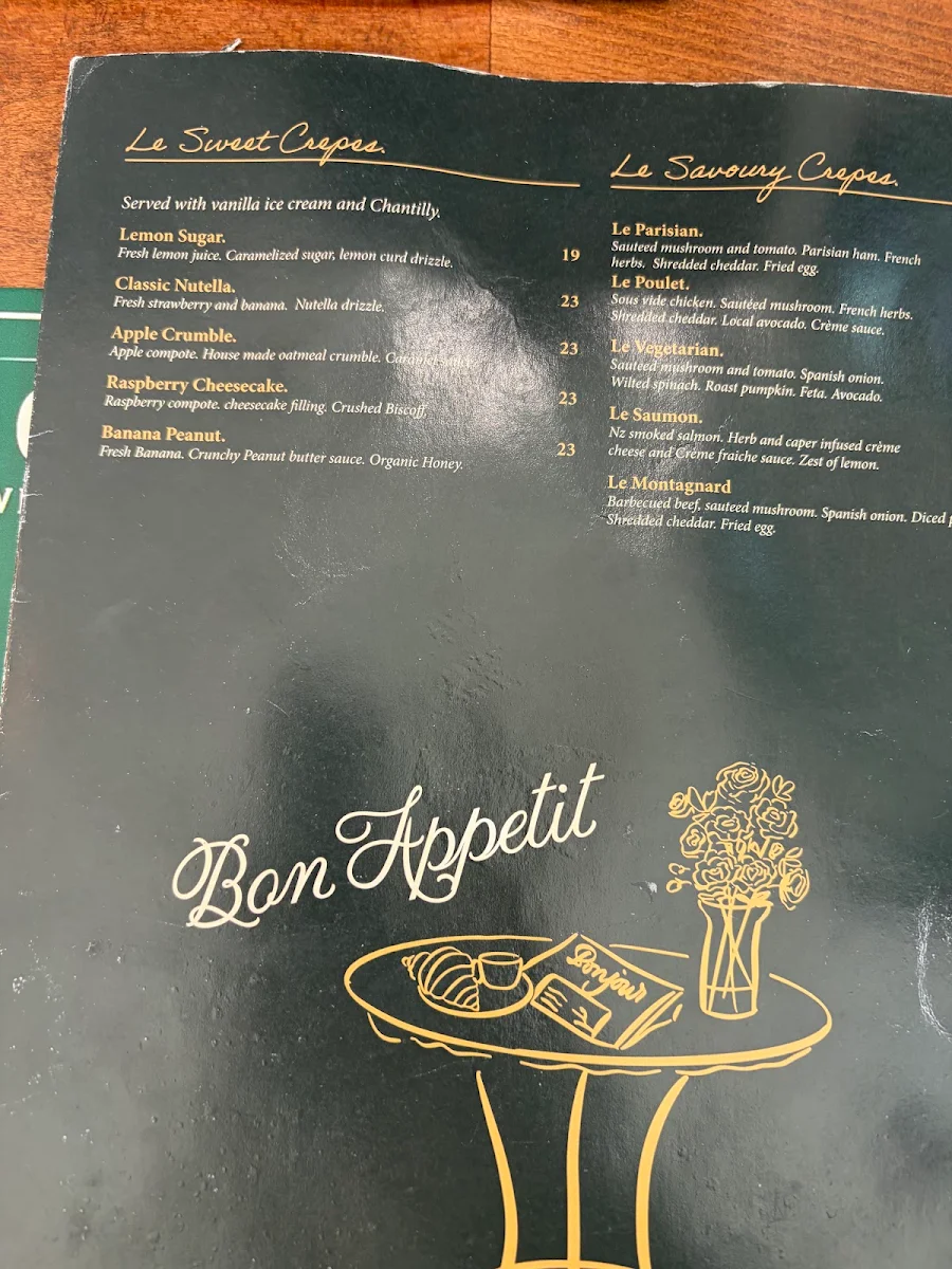 Menu, Choubidou Café