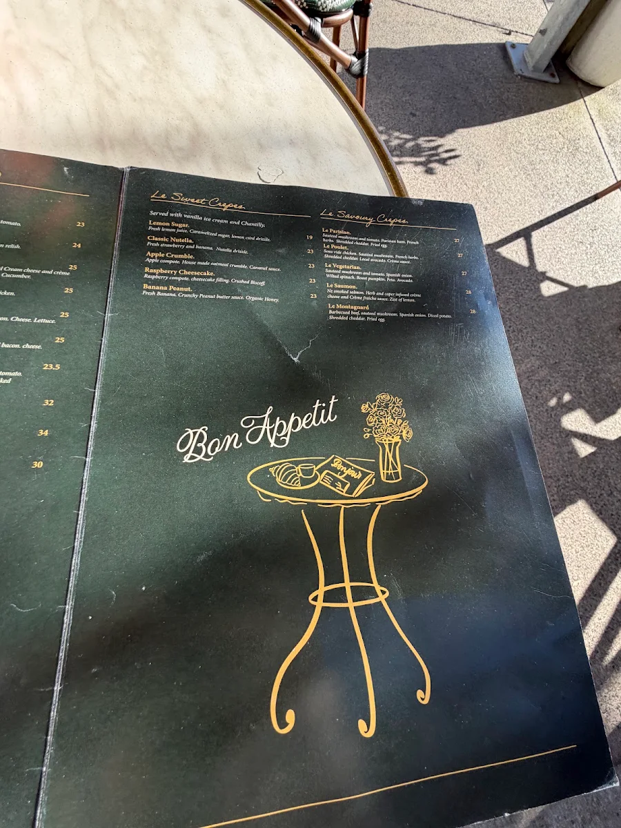Menu, Choubidou Café