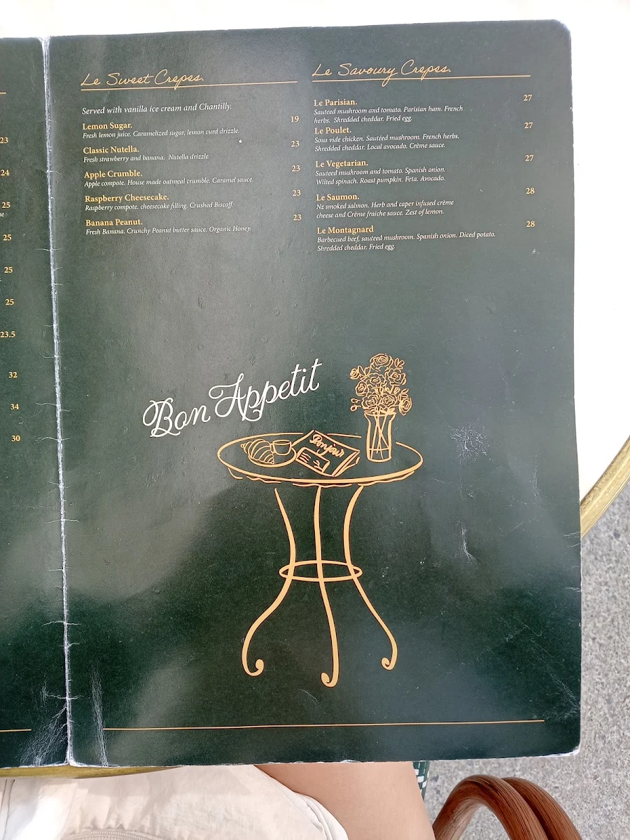 Menu, Choubidou Café