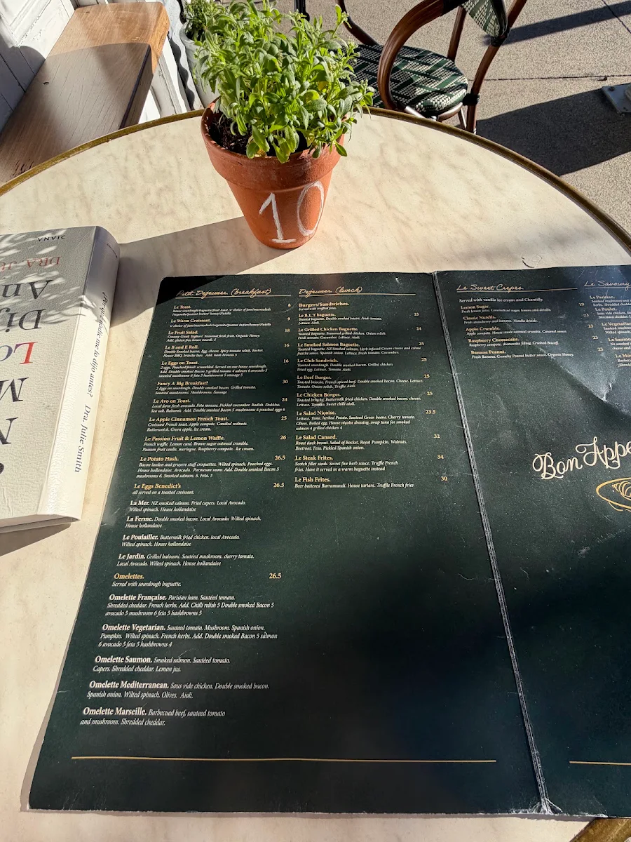 Menu, Choubidou Café