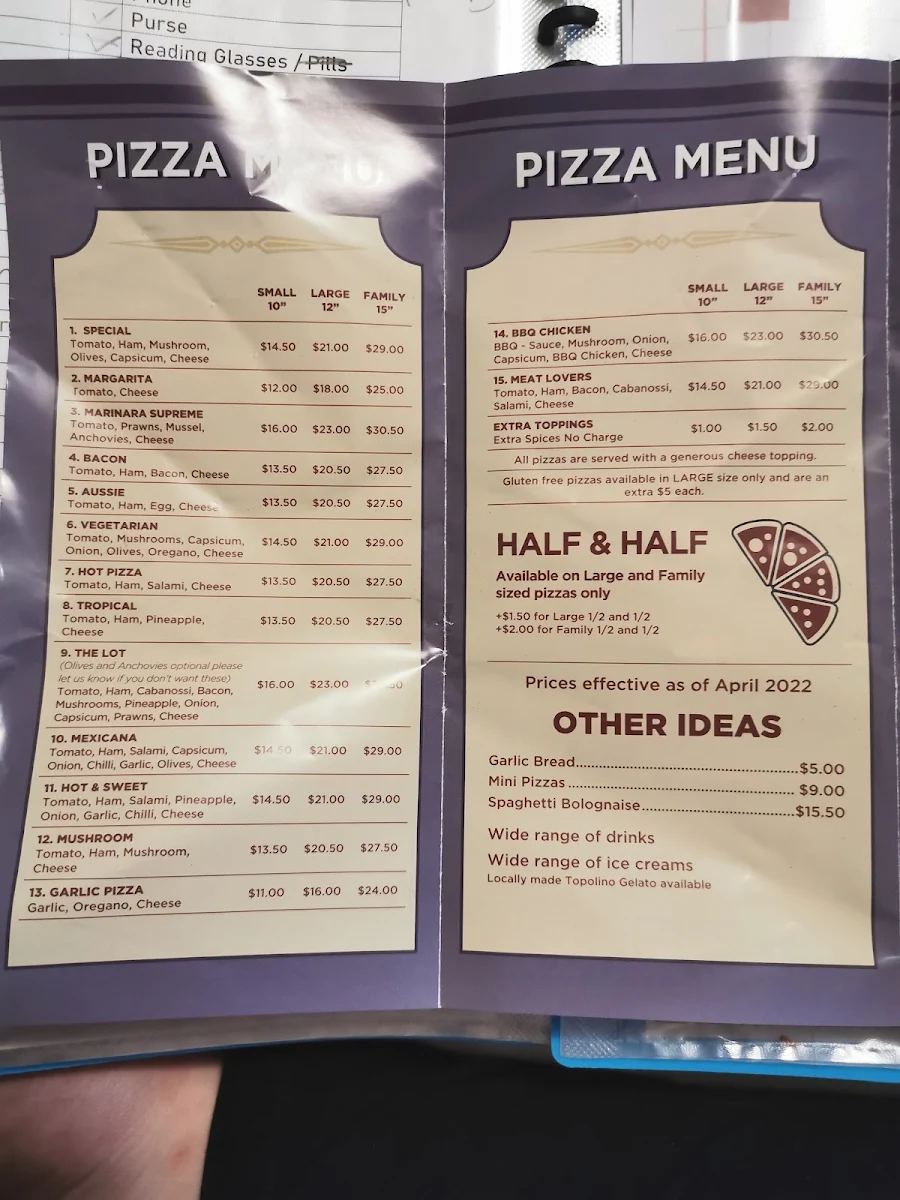 Menu, Beechworth Pizza & Takeaway