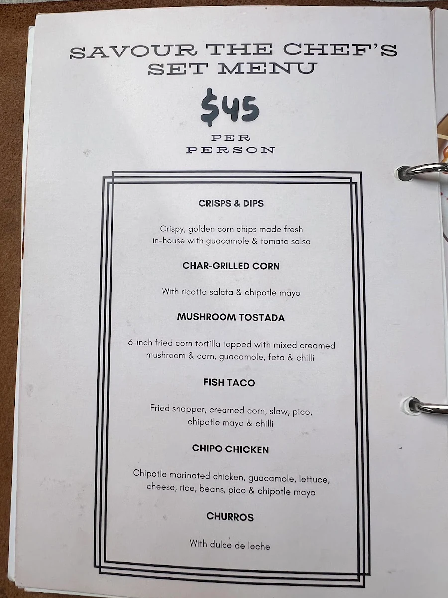 Menu, La Cabra Mexican - Hawthorn