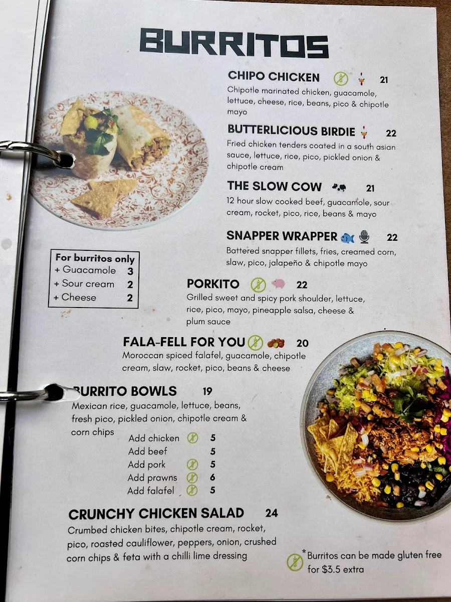 Menu, La Cabra Mexican - Hawthorn
