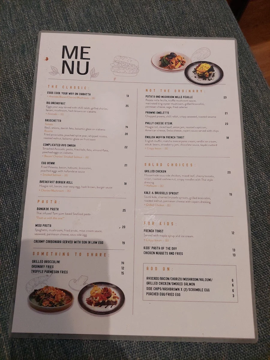 Menu, Senso Espresso