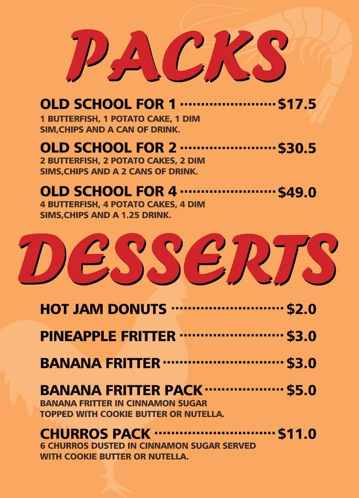 Menu, The Fish Lab
