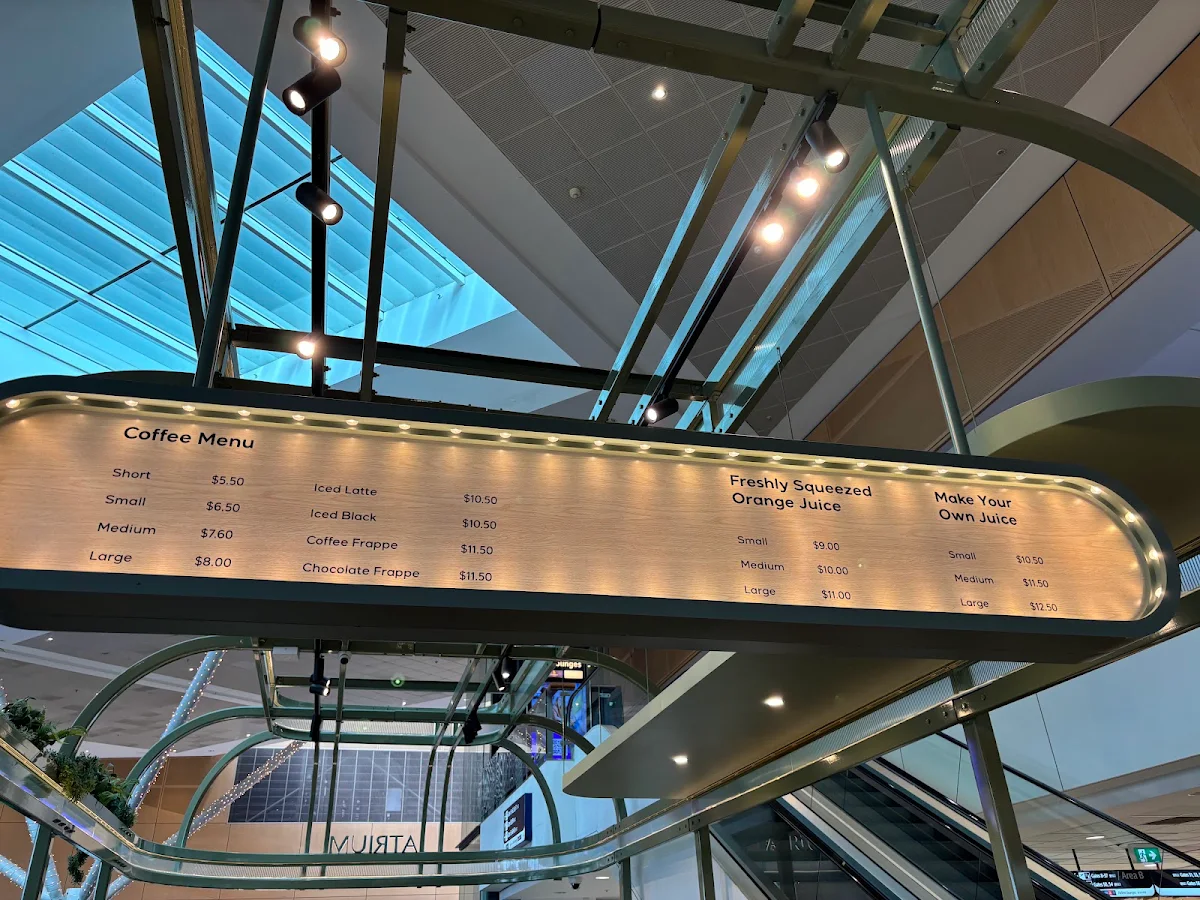 Menu, Atrium Café