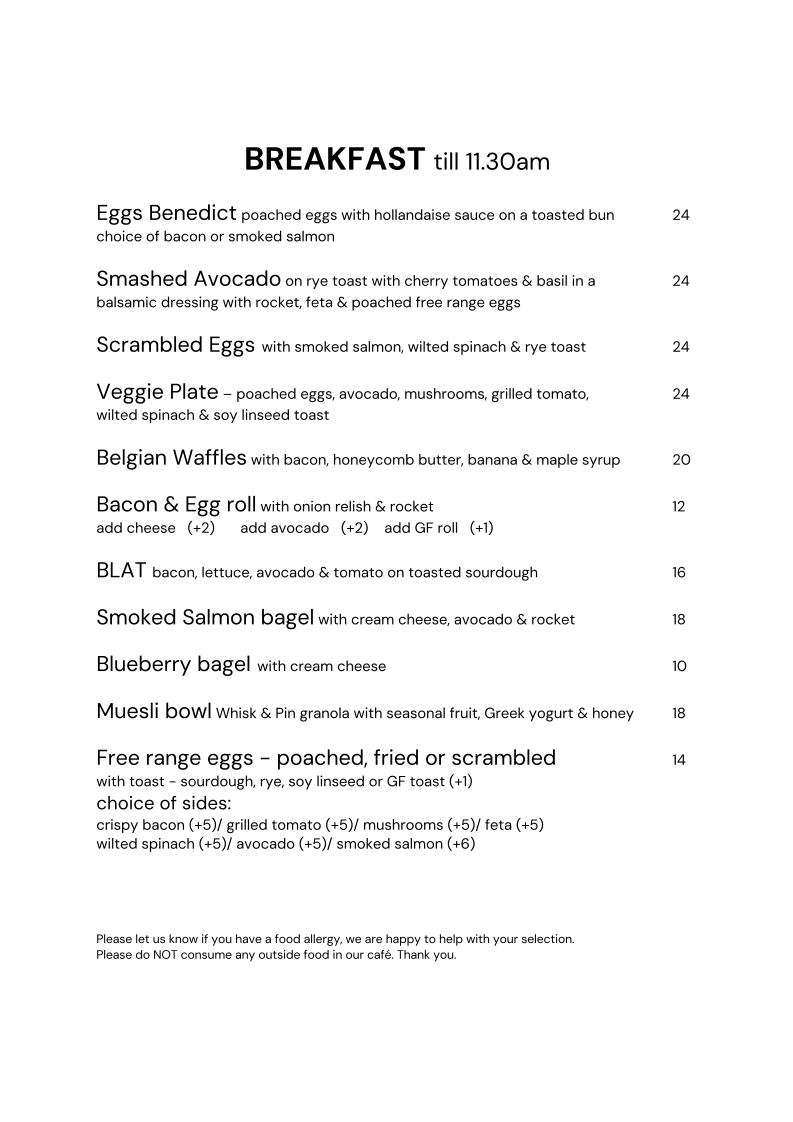 Menu, Chicken & Fishhead - Cafe and Store