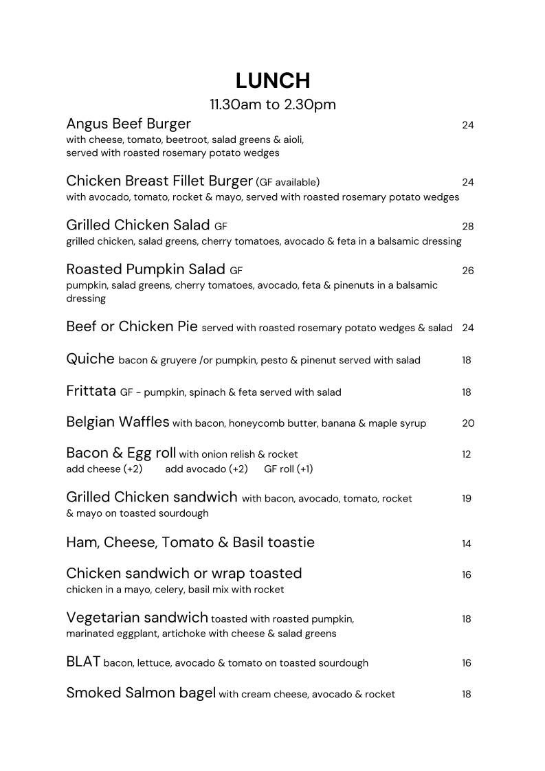 Menu, Chicken & Fishhead - Cafe and Store