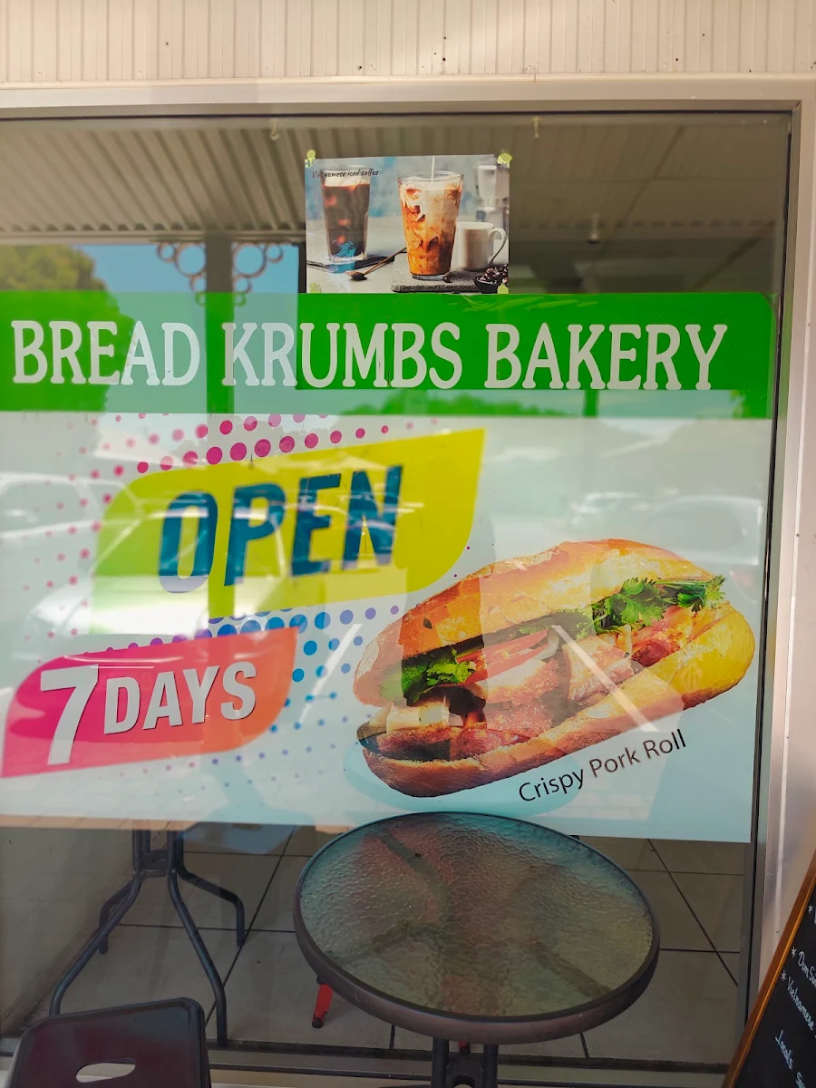 Menu, Bread Krumbs Bakery