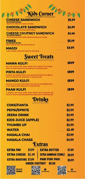 Menu, Desi Dhamaal