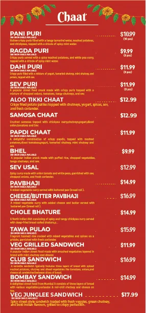 Menu, Desi Dhamaal