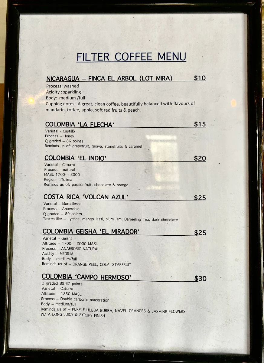 Menu, Brew Ha Ha Coffee Roasters Lilyfield
