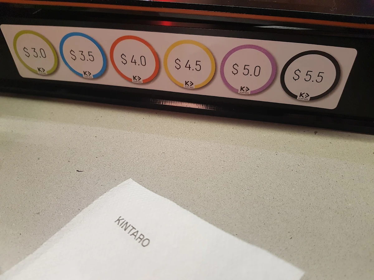 Menu, Kintaro Sushi Train