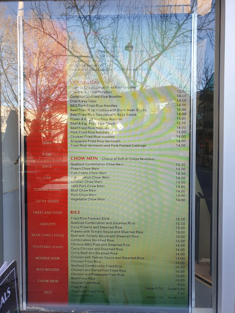 Menu, McDonald's Canberra City