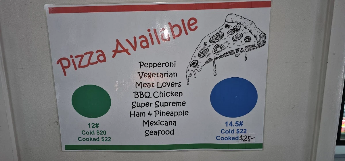Menu, Emily's Takeaway