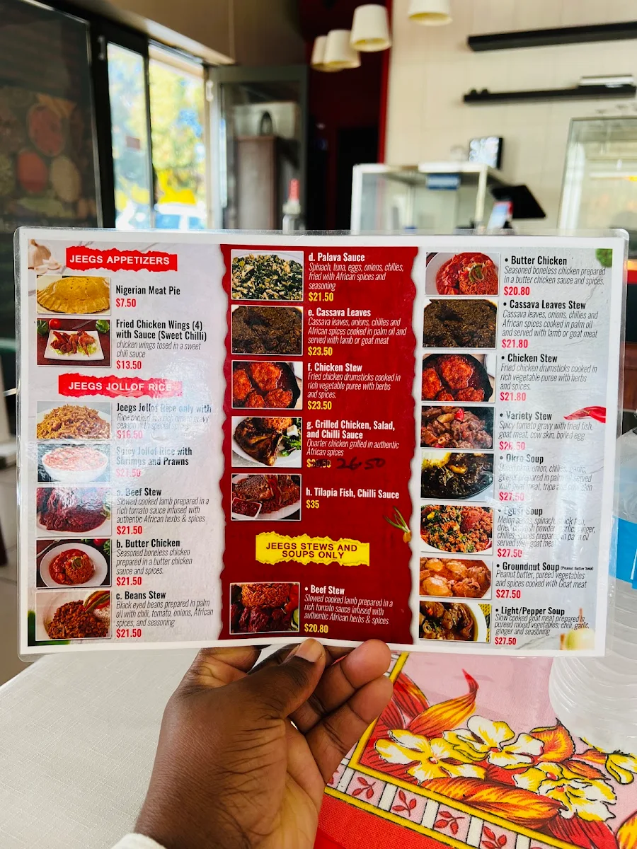Menu, Aseda Jeegs