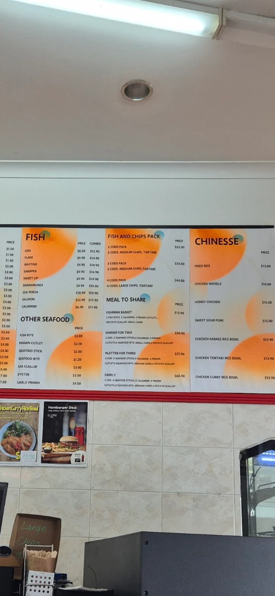 Menu, Riverlakes Seafood Cafe
