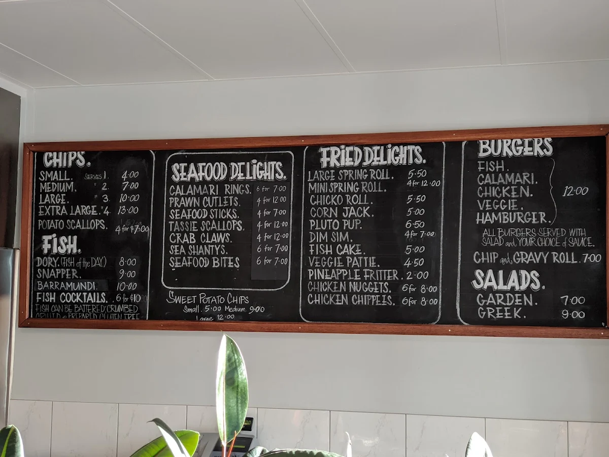 Menu, The Bream Hole
