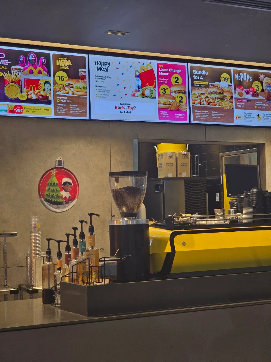 Menu, McDonald's Southbank