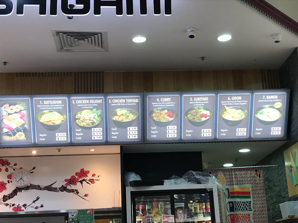 Menu, Sushi Gami