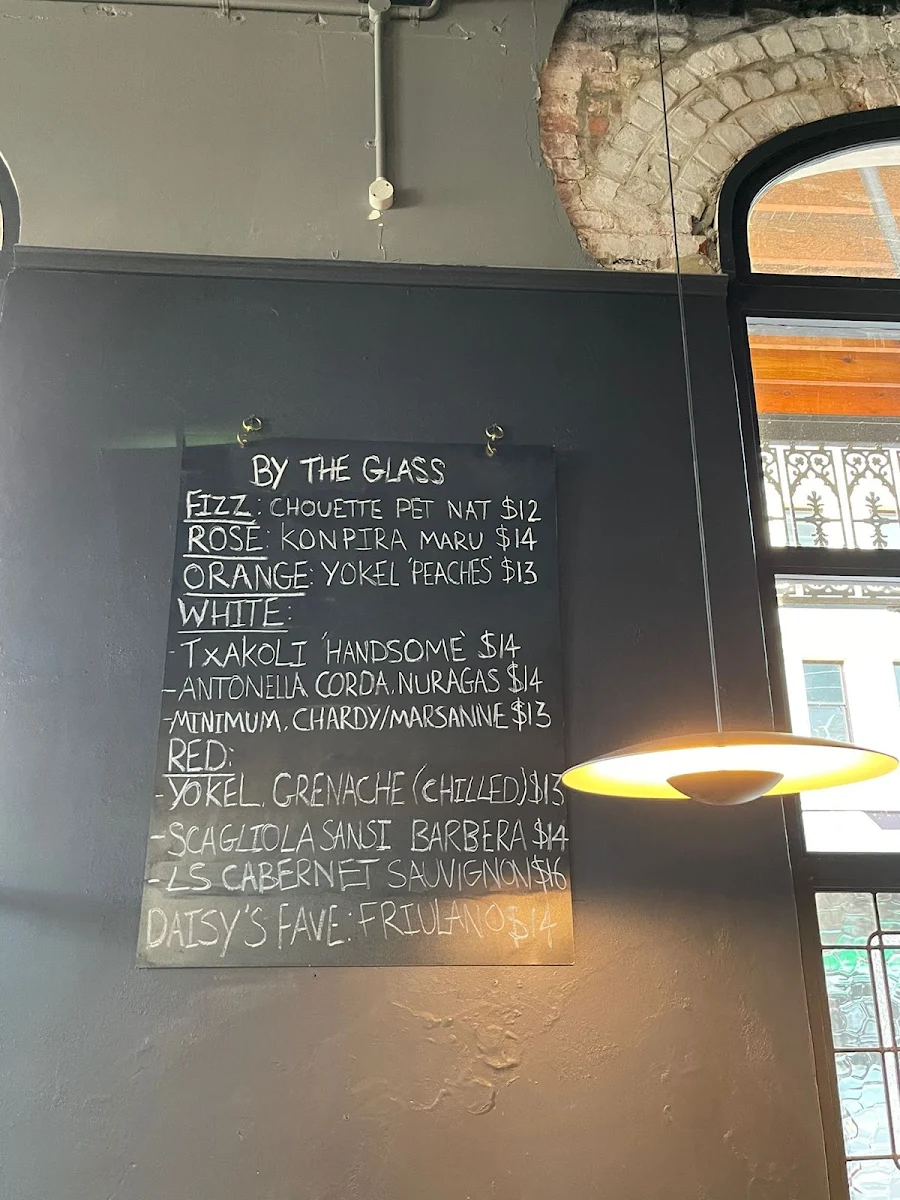 Menu, Willi's Pizza Bar