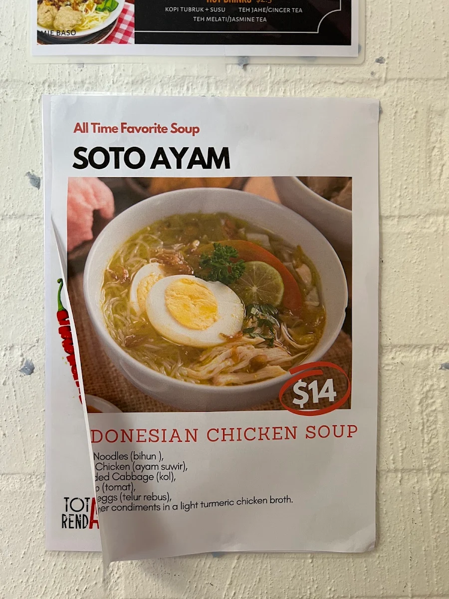 Menu, Totally Rendang