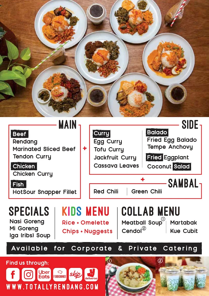Menu, Totally Rendang