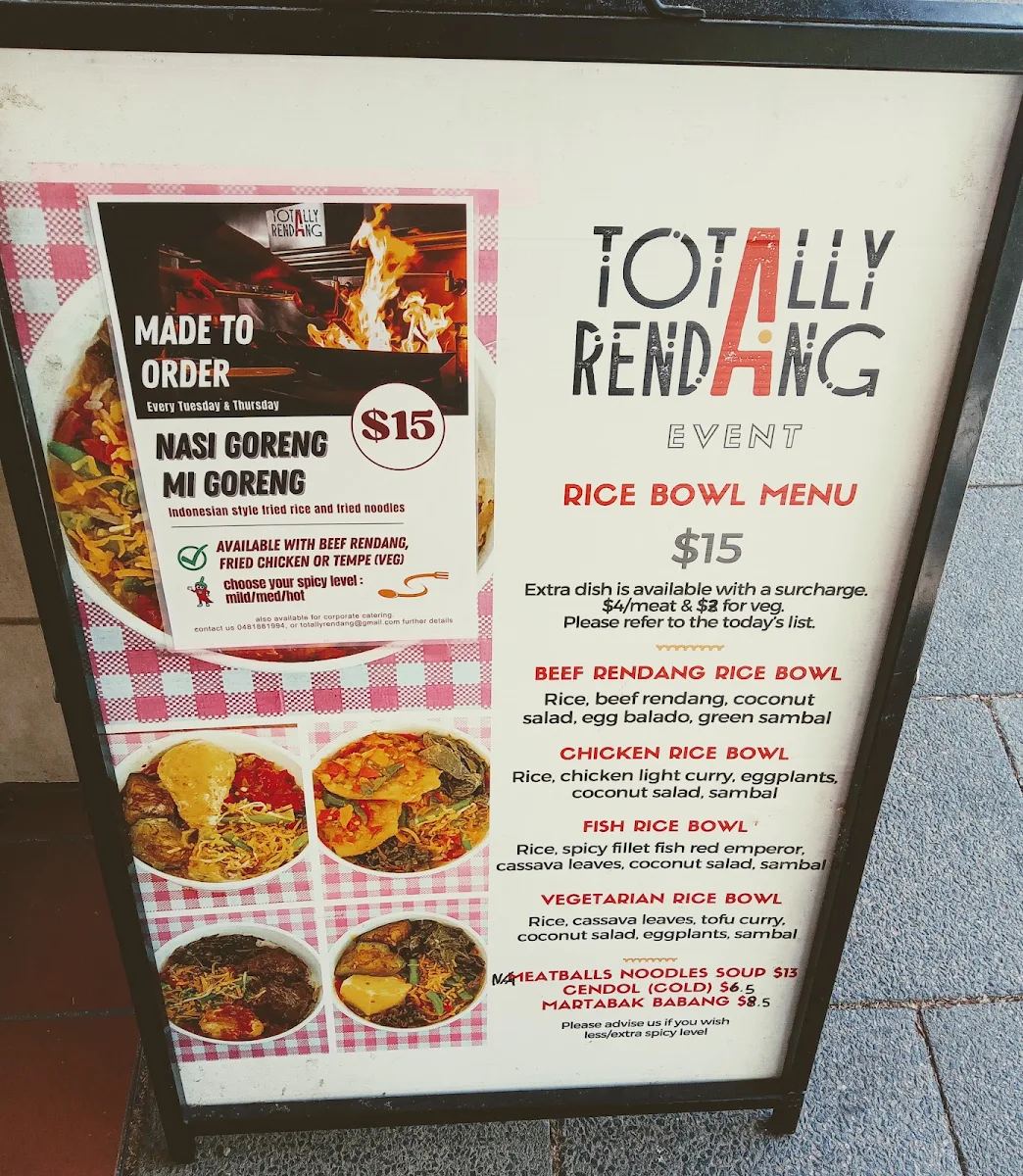 Menu, Totally Rendang