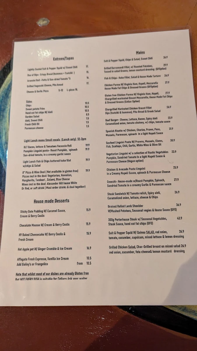 Menu, beach162 Restaurant, Cafe, Bar