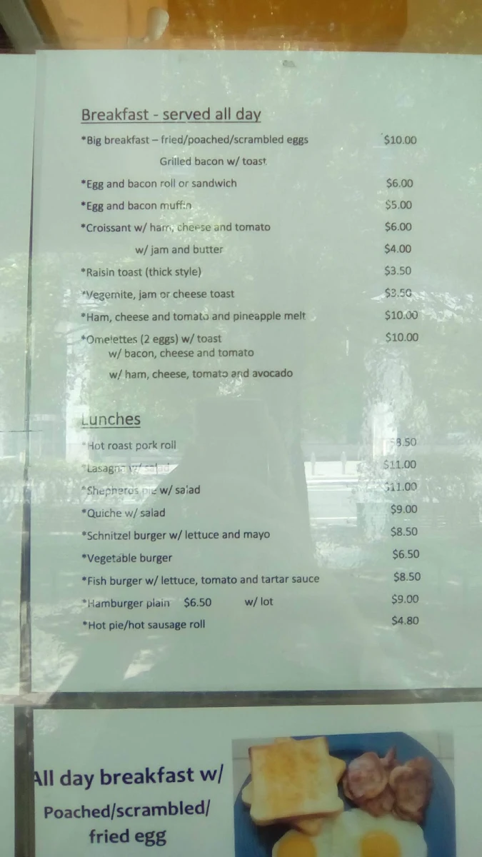 Menu, Cafe 54