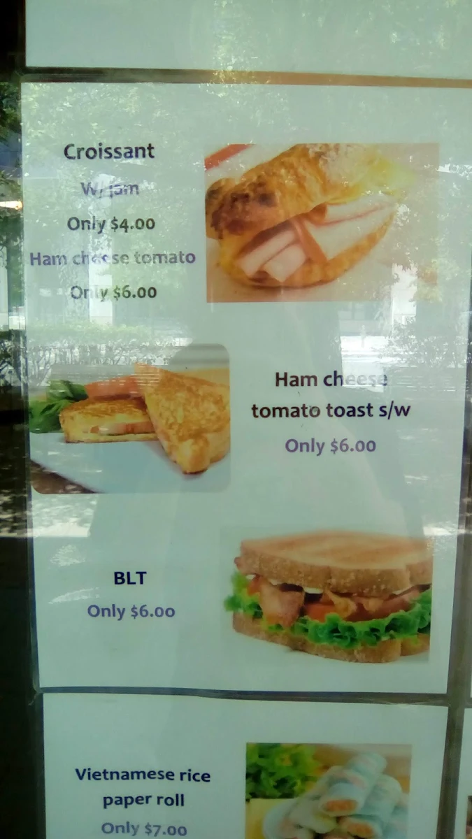 Menu, Cafe 54