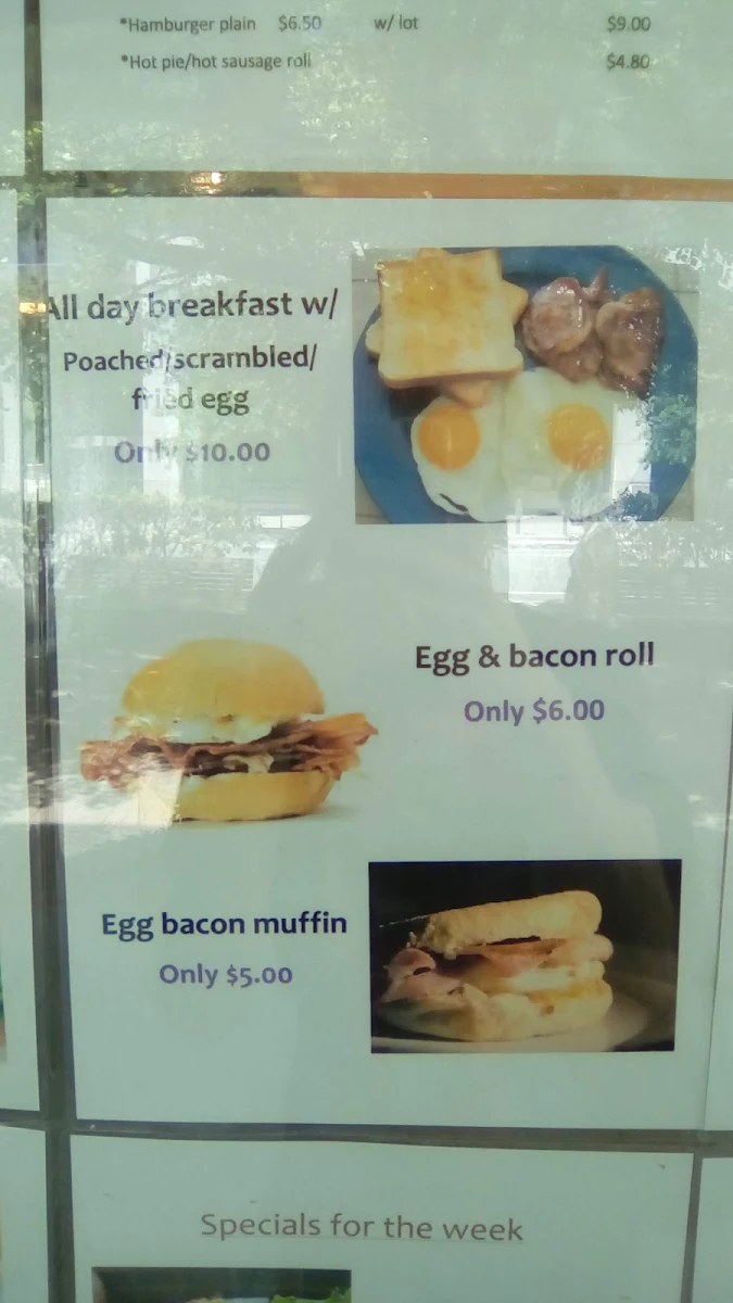 Menu, Cafe 54