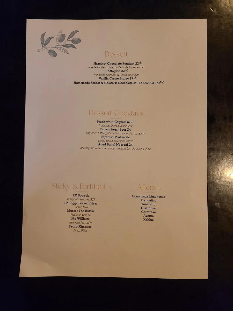Menu, Brown Sugar