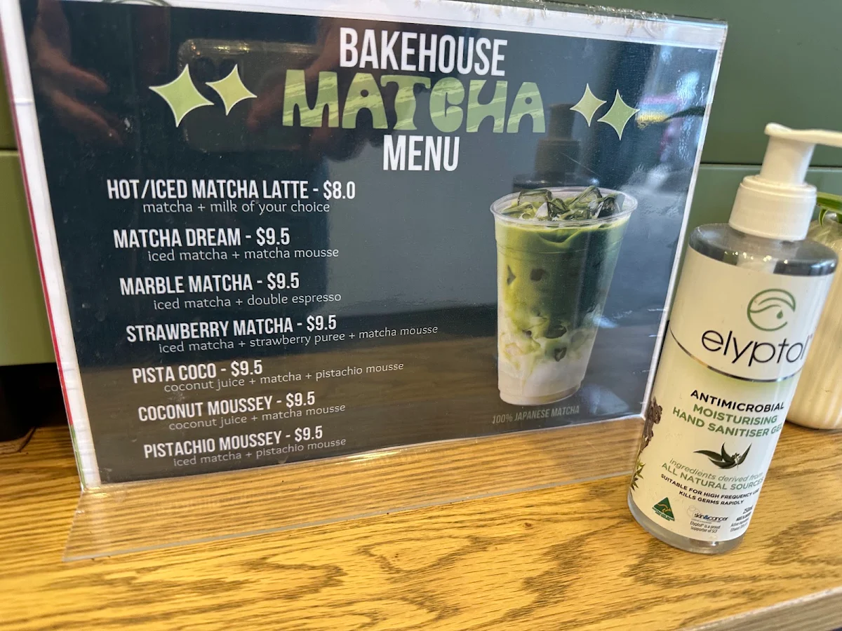 Menu, BAKEHOUSE - Ainslie