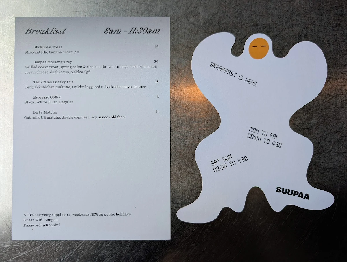 Menu, Suupaa