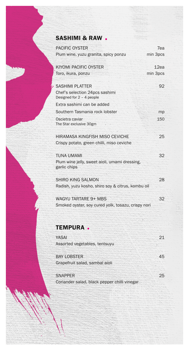 Menu, Kiyomi
