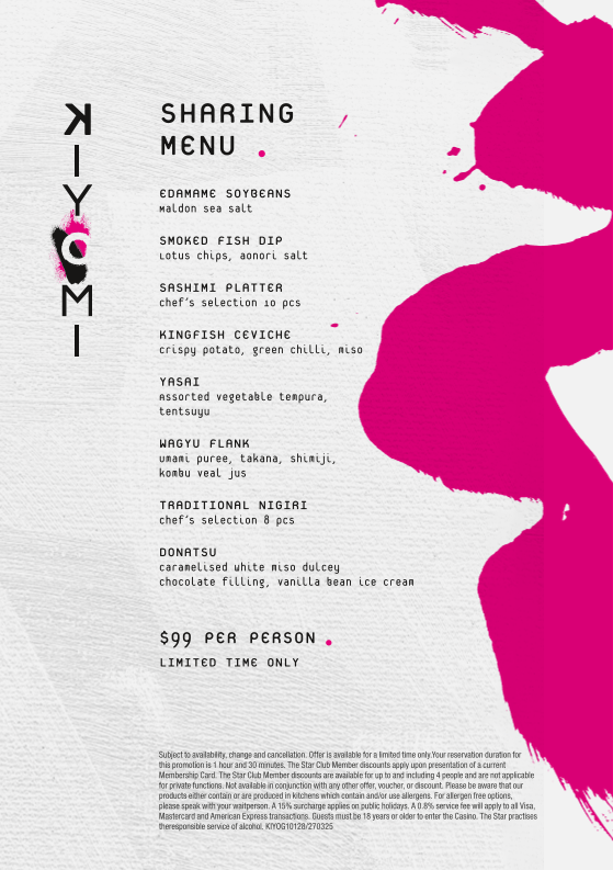 Menu, Kiyomi