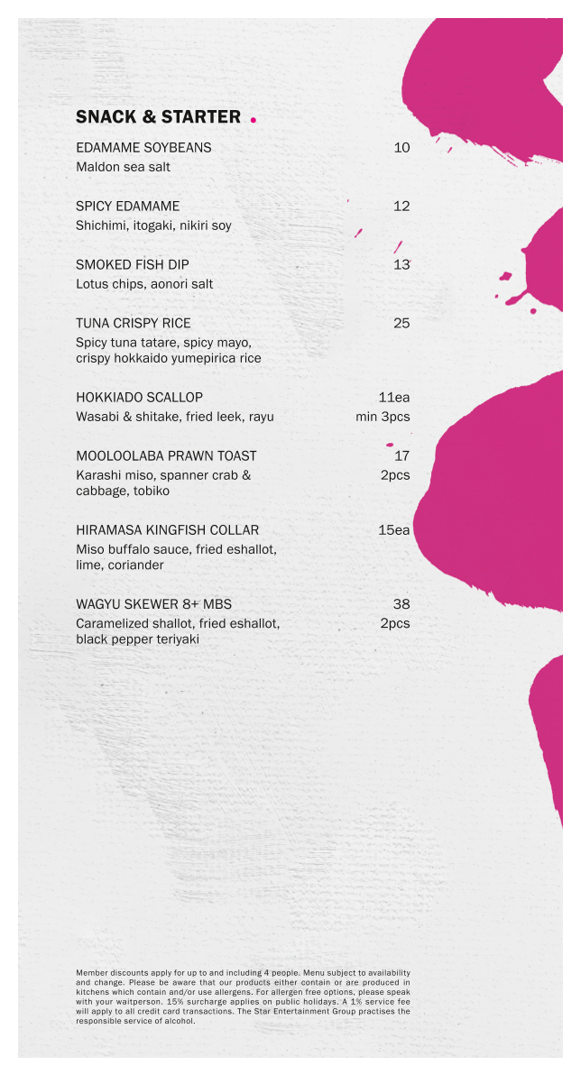 Menu, Kiyomi