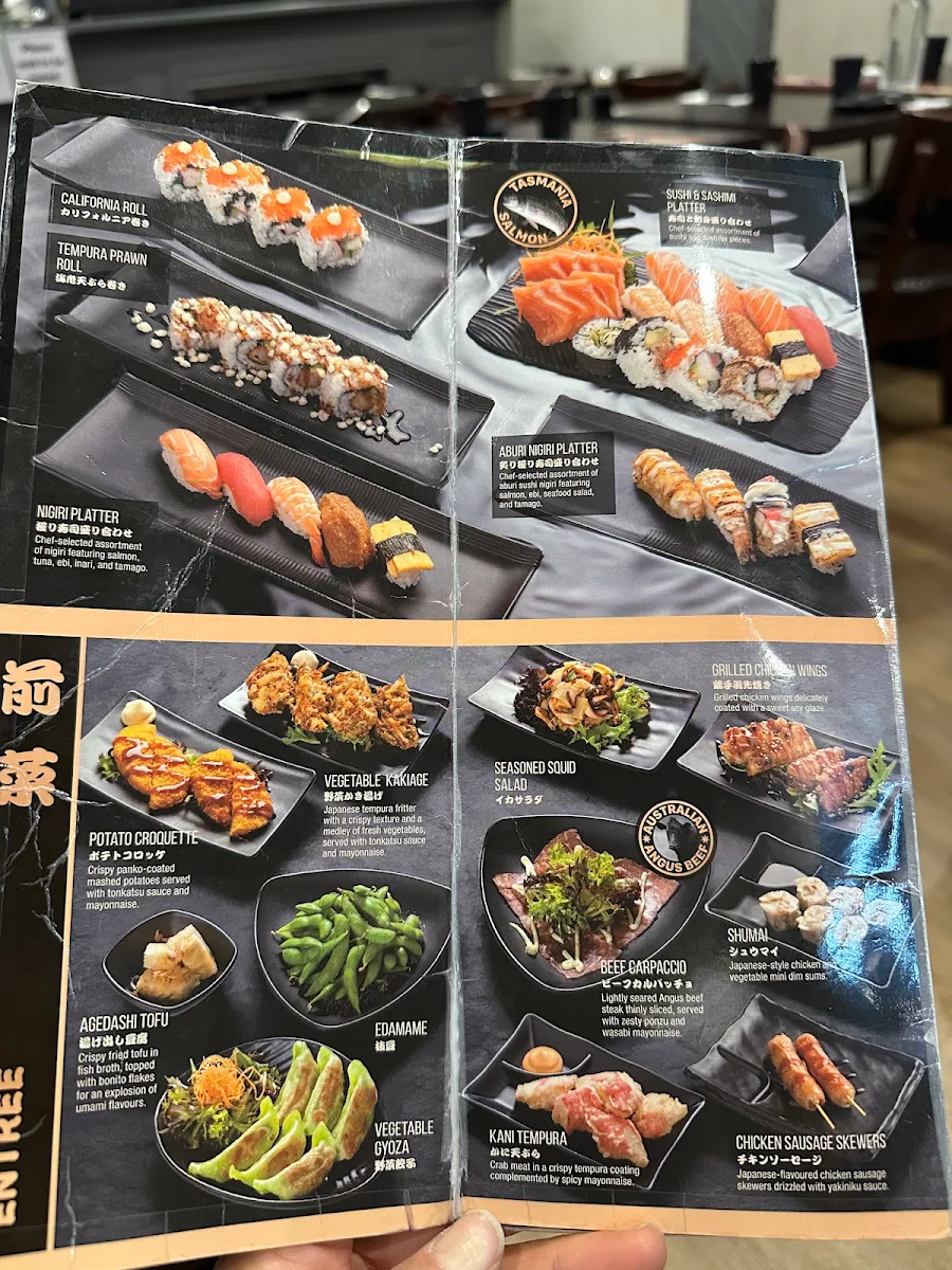 Menu, Okami Japanese Restaurant