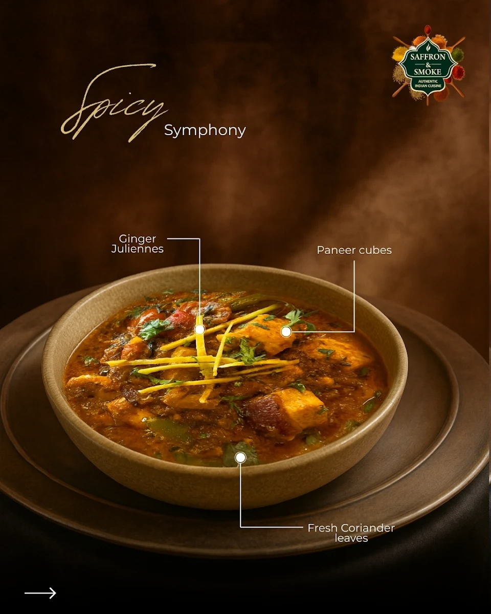 Menu, Saffron & Smoke