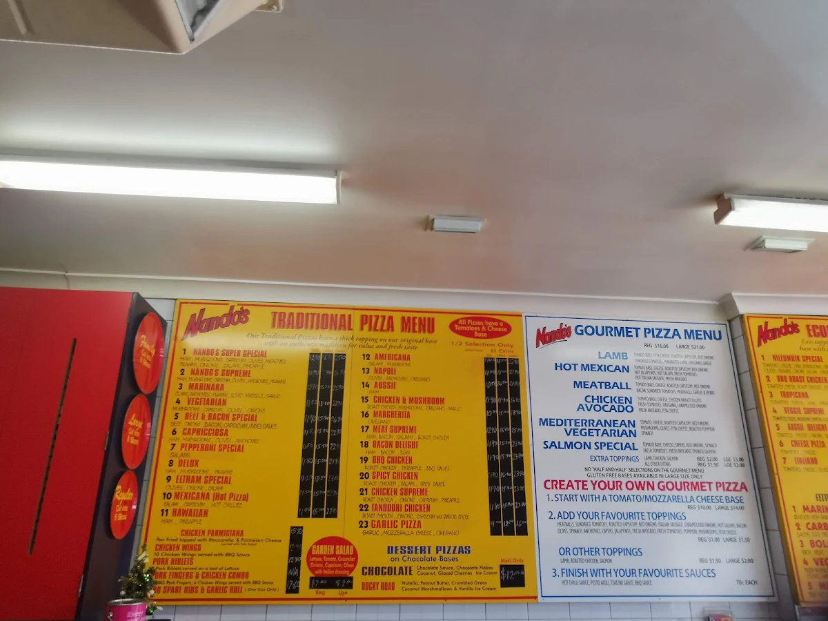Menu, Nongkhai Thai Eltham
