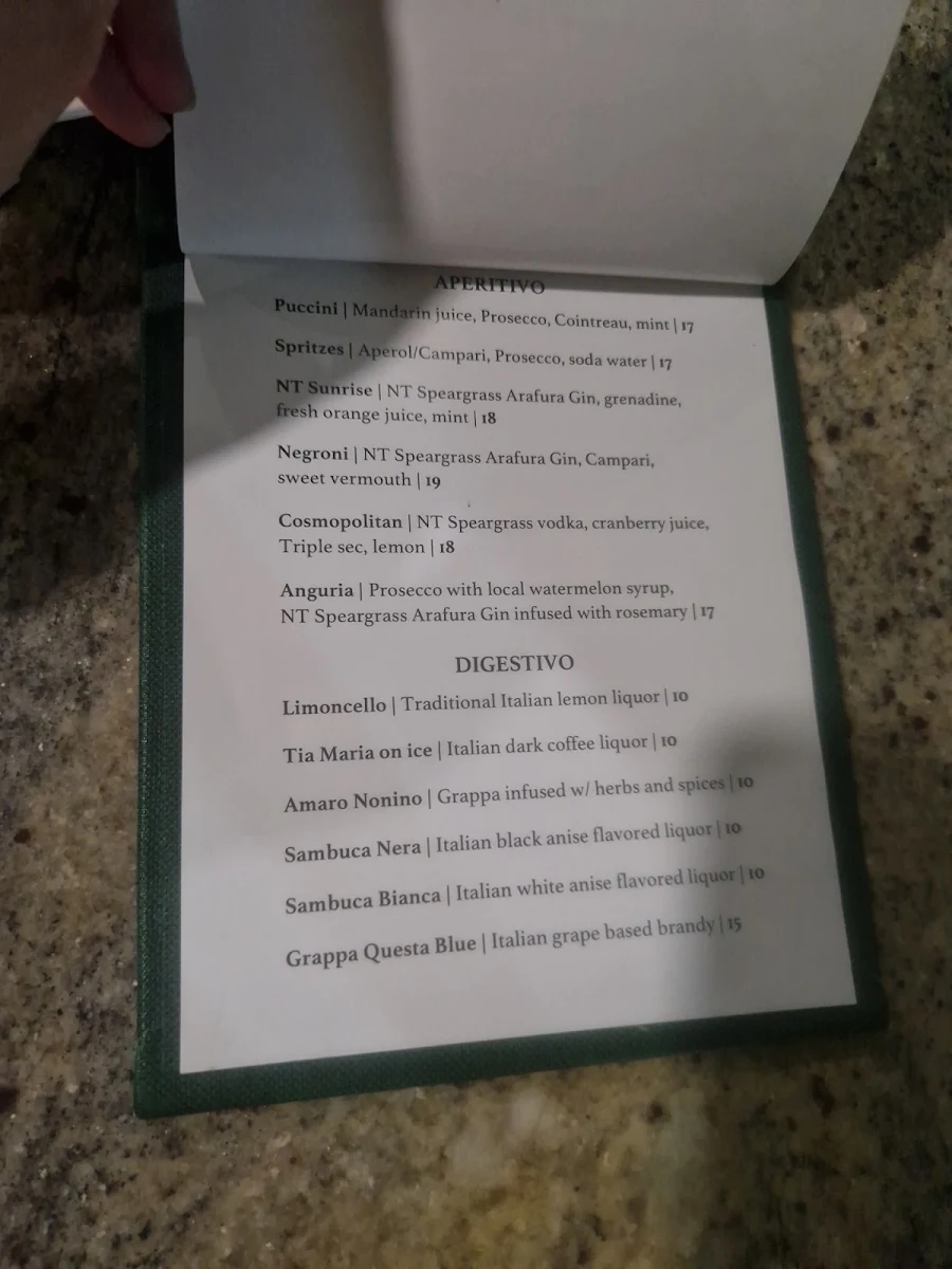 Menu, Alfonsino's