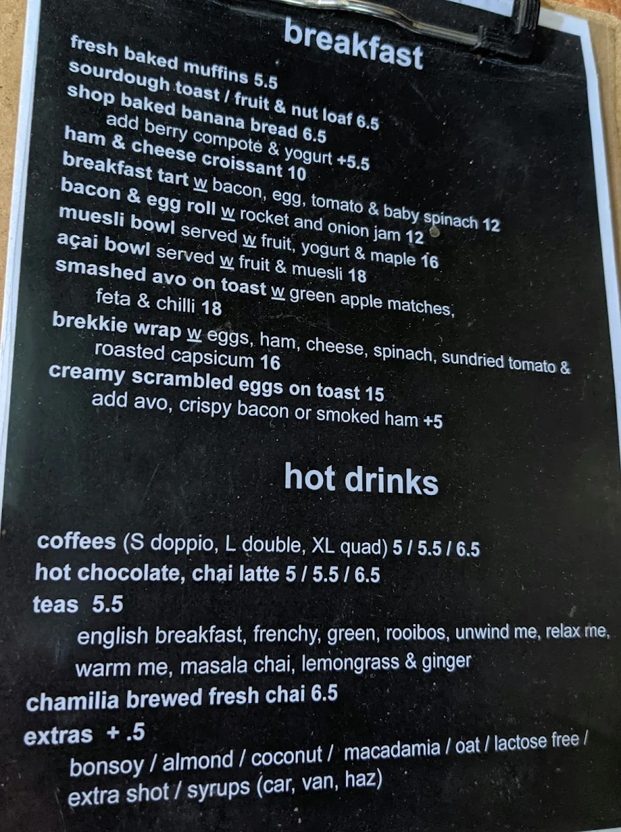 Menu, Group Therapy Coffee